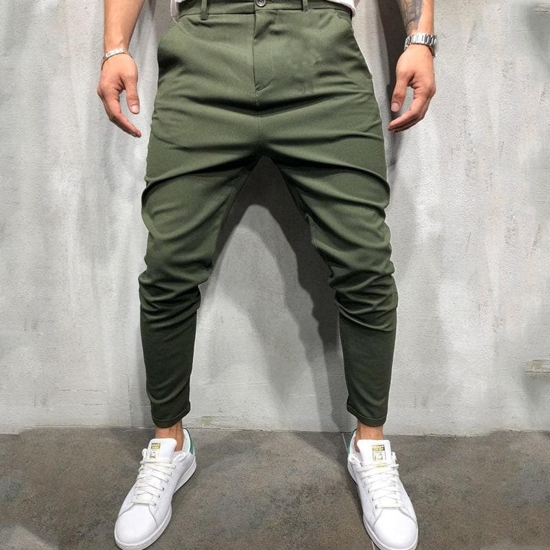 Heren Tapered Broek – Relaxed Fit – Elastische Taille – Ademend Materiaal – Volledige Lengte