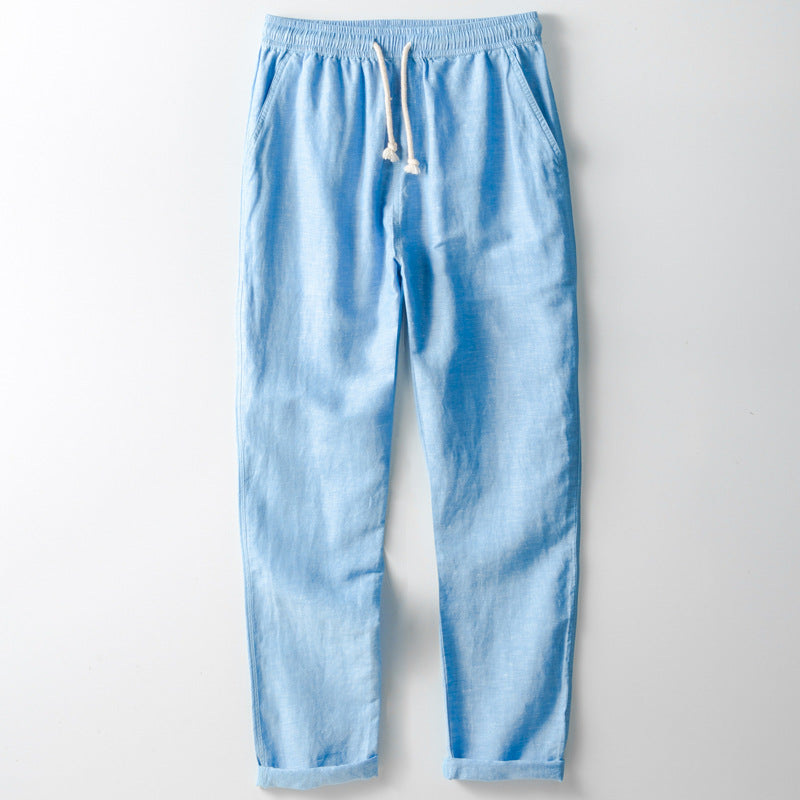Heren Broek – Losse Pasvorm – Rechte Pijp – Ademend Gebreide Stof – Elastische Taille
