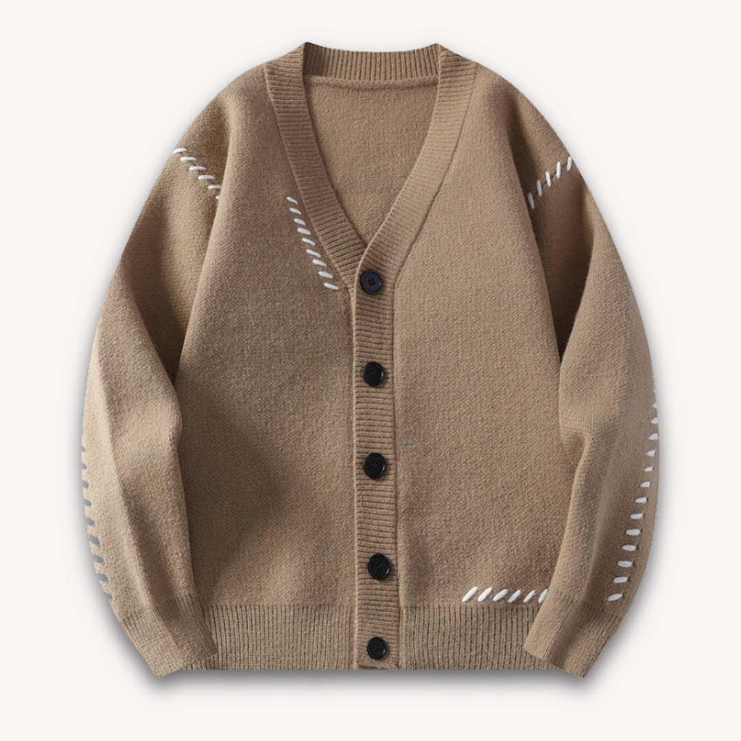 Heren vest – Oversized pasvorm – Zacht breisel – V-hals – Knoopsluiting – Casual stijl