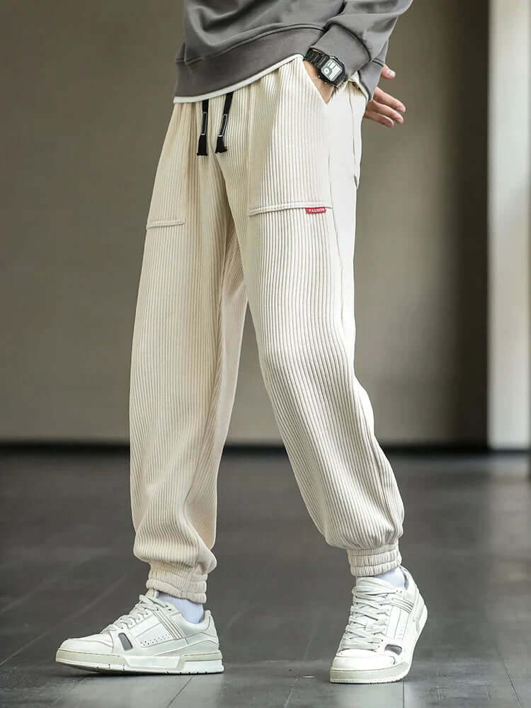Heren Broek - Ribfluweel - Comfortabele Pasvorm - Elastische Enkelboorden
