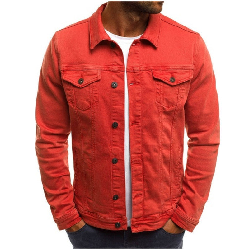 Heren Denim Jack – Regular Fit – Knoopsluiting – Borstzakken – Stevige Stiksels