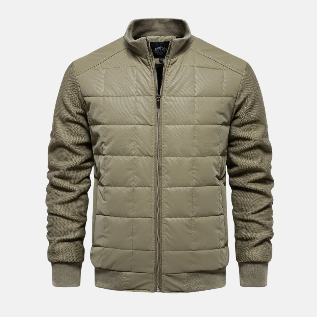 Herrjacka - Vävt Tyg - Smal Passform - Stående Krage