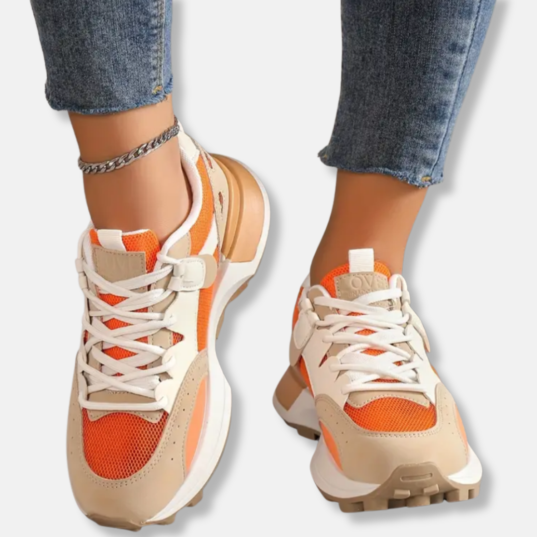 Damer Sneakers - Syntetisk - Låg Sneaker Med Chunky Platåsula