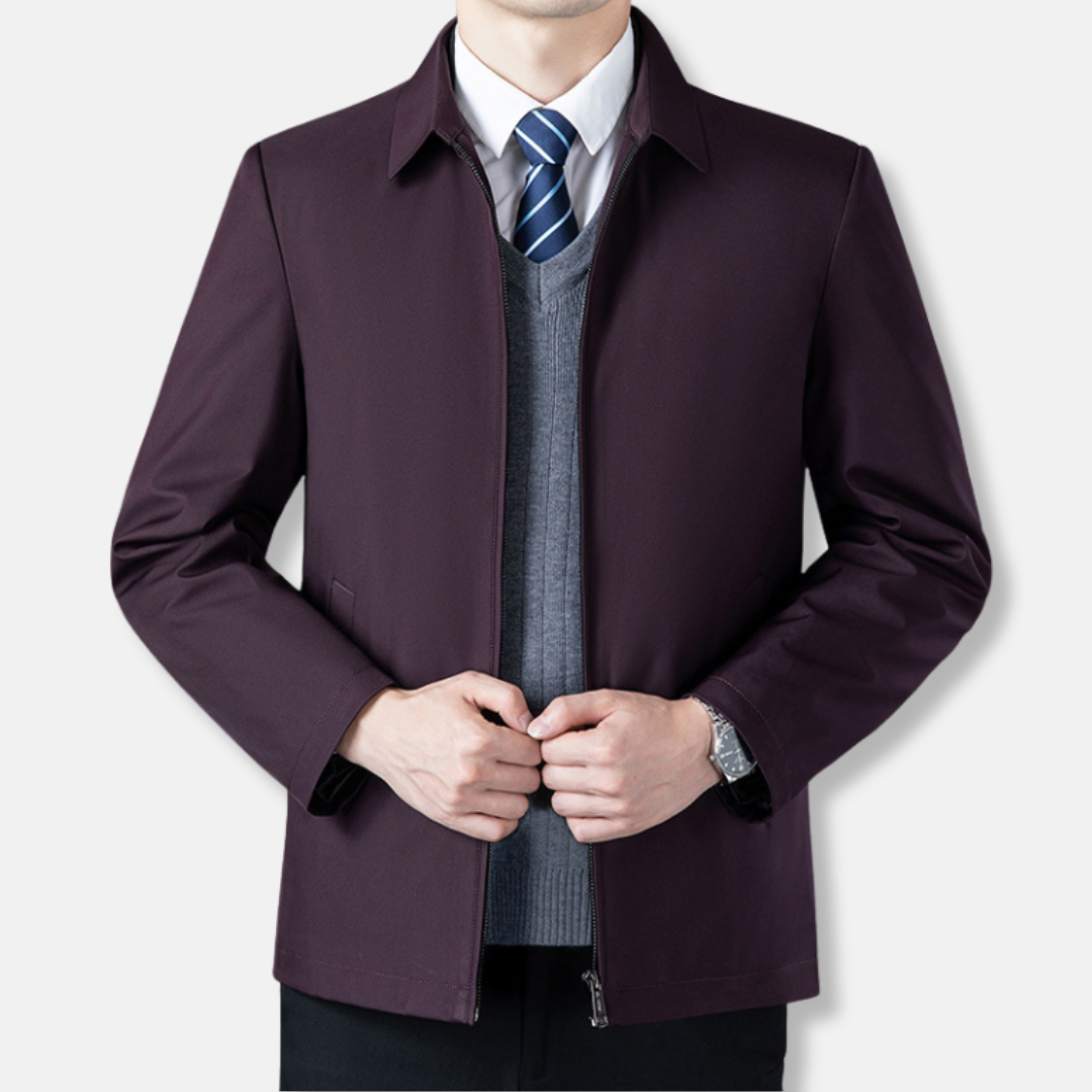 Heren donsjack – Business casual pasvorm – Verwijderbare voering – Waterafstotend