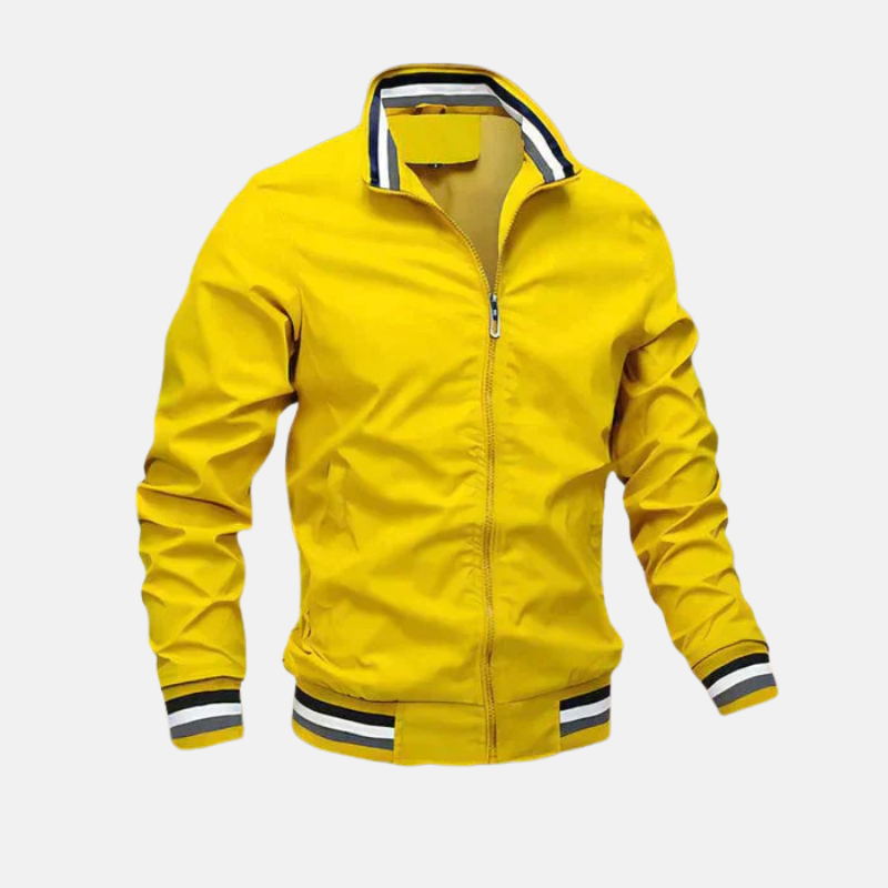 Herenjas – Regular Fit – Ritssluiting – Opstaande Kraag – Ribboorden – Ademend Design