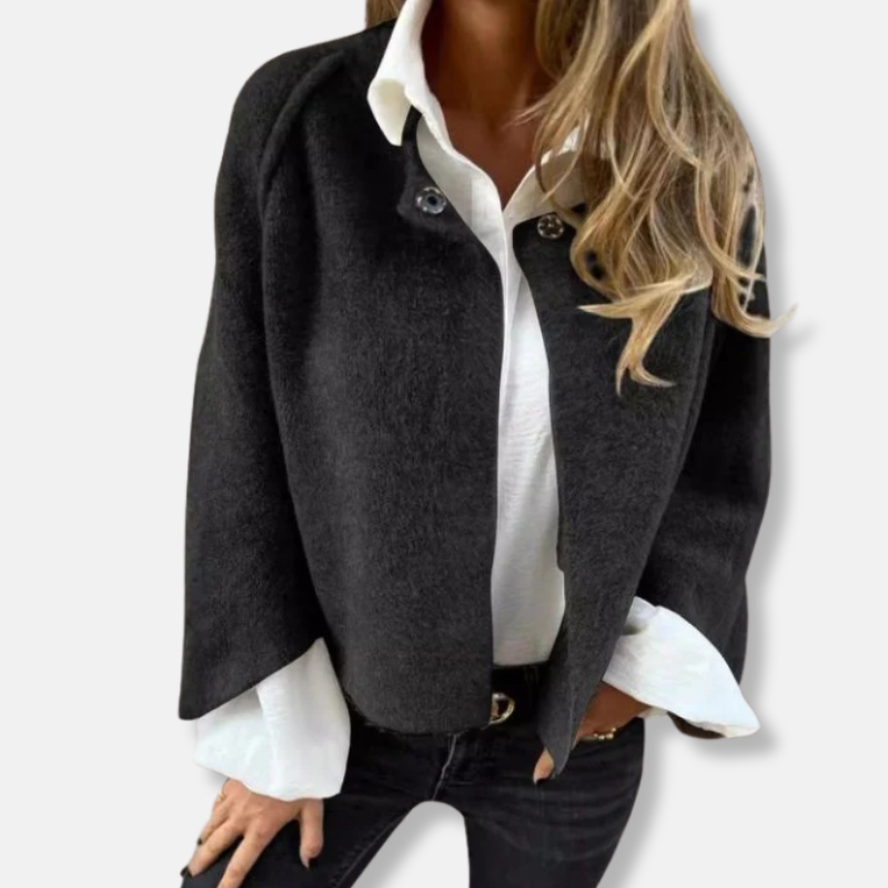 Dames Jas - Zachte Gebreide Stof - Oversized - Zonder Kraag - Lange Mouwen