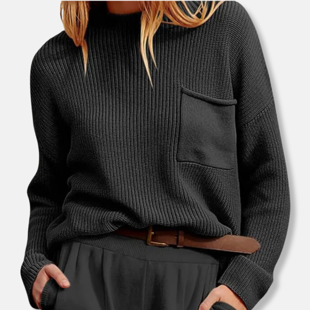 Dames Sweatshirt - Gebreid - Relaxte Pasvorm - Ronde Hals - Lange Mouwen