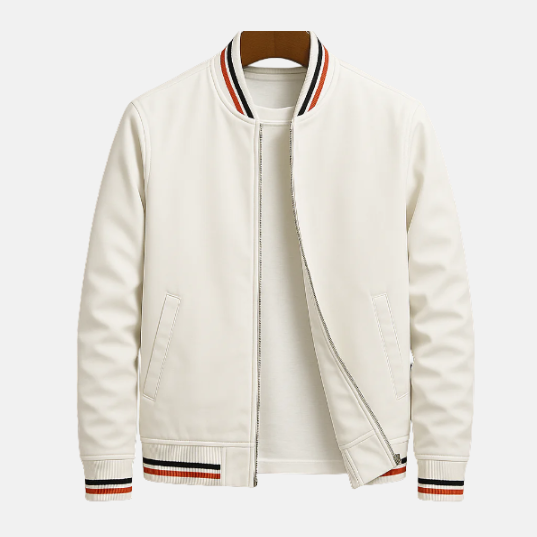 Herr Bomberjacka – Normal Passform – Lättvikt – Dragkedja – Ribbade Muddar