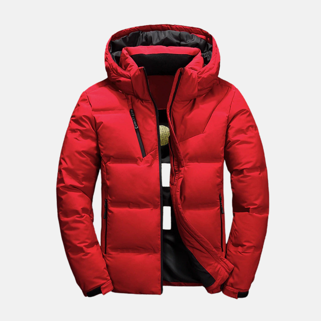 Heren Jas - Geweven Stof - Gevoerde Quilted - Capuchon - Verstelbare Manchetten