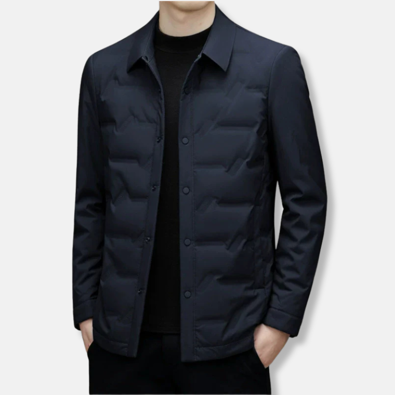 Heren Donsjas – Slim Fit – Lichtgewicht Gevoerd – Knopen – Zakelijk Casual