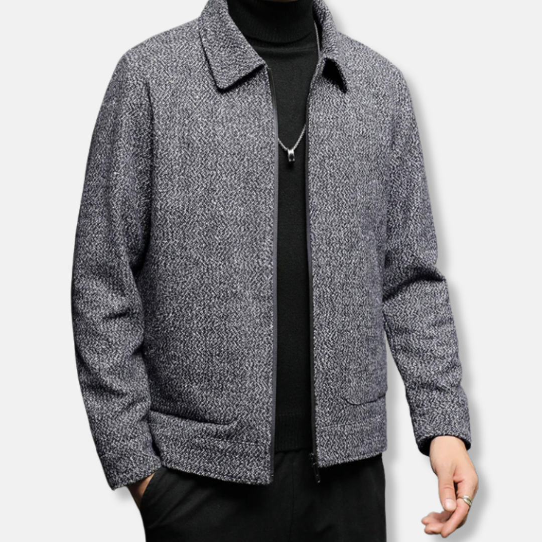 Heren Jas - Geweven Stof - Regular Fit - Bijkleding Taille - Lange Mouwen