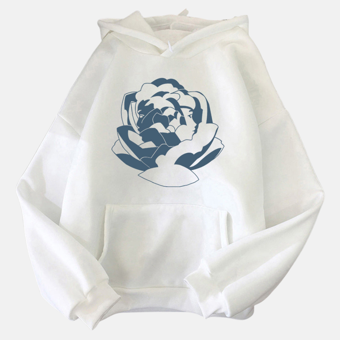 Herr Hoodie – Oversized Passform – Bomullsblandning – Grafiskt Tryck – Streetwear Casual