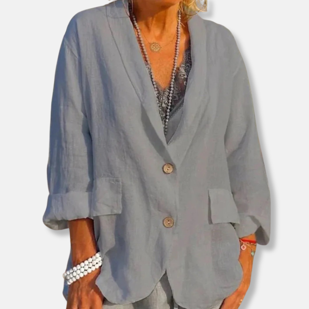 Dam Jacka – Avslappnad Passform – Lättviktig – Reverskrage – Långa Ärmar – Vardaglig