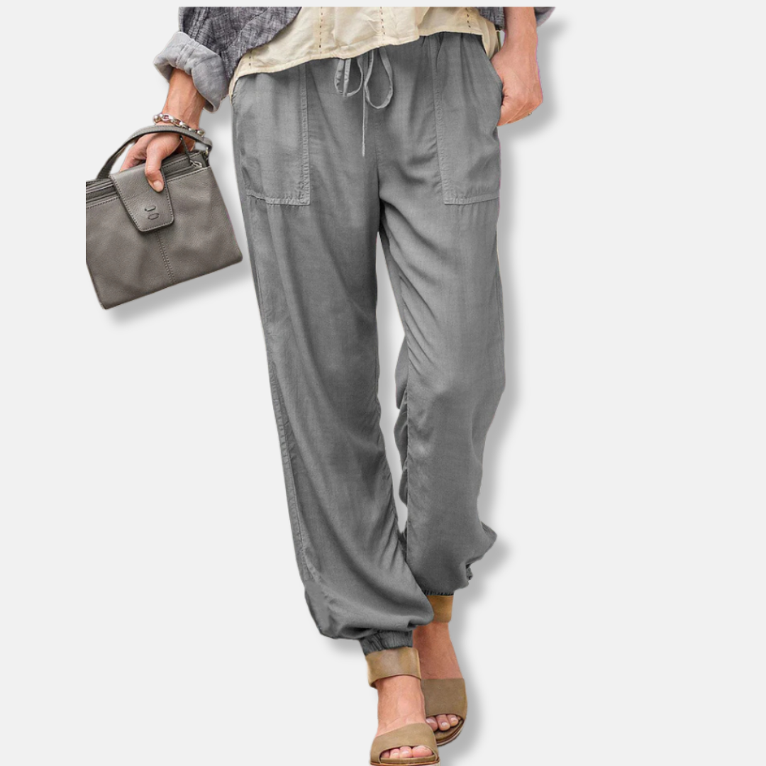 Dames Broek - Geweven Stof - Losse Pasvorm - Elastische Taille