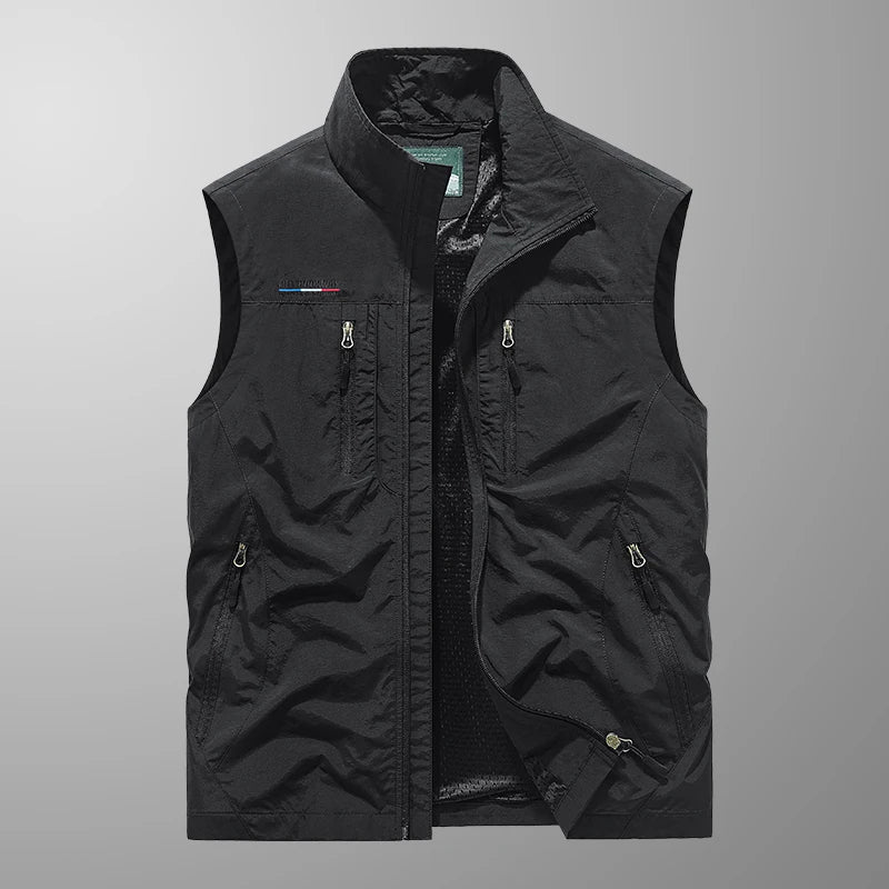 Heren Utility Bodywarmer – Ademend Materiaal – Structuur Pasvorm – Meerdere Ritszakken