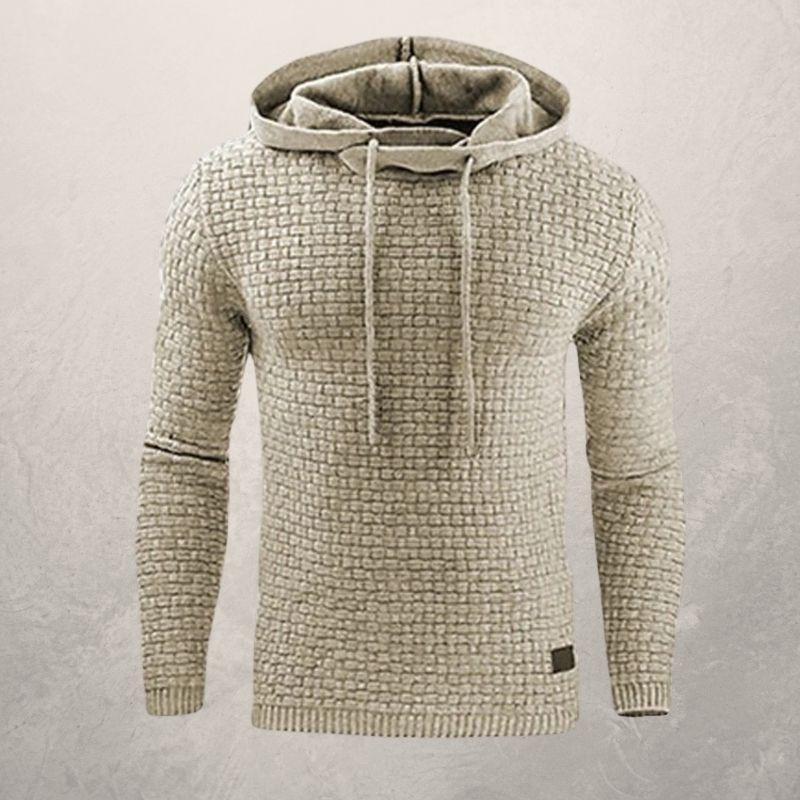 Heren Trui – Slim Fit – Zachte Textuur Gebreid – Capuchon met Trekkoorden – Lange Mouwen