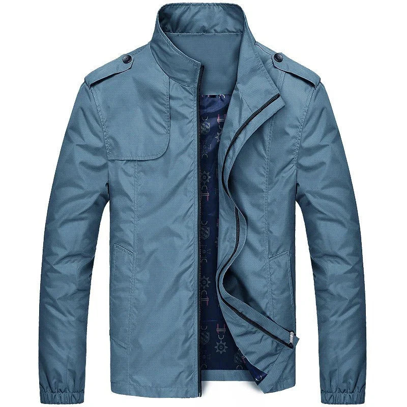 Heren Cargo Jas – Regular Fit – Lichtgewicht Duurzaam – Hoge Kraag – Flapzakken