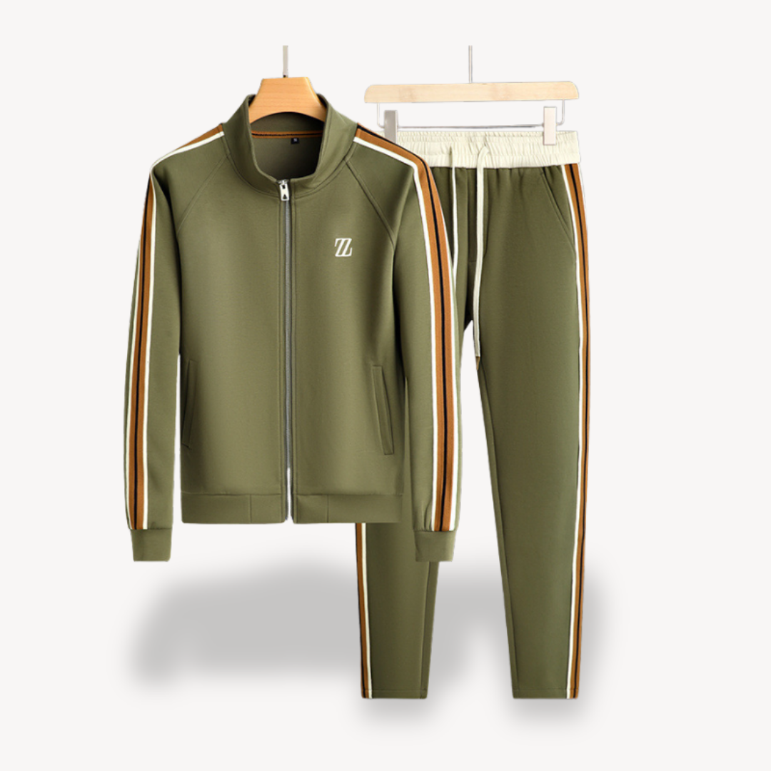 Heren Trainingspak – Slim Fit – Ademende Stretchstof – Zip Jack & Joggingbroek