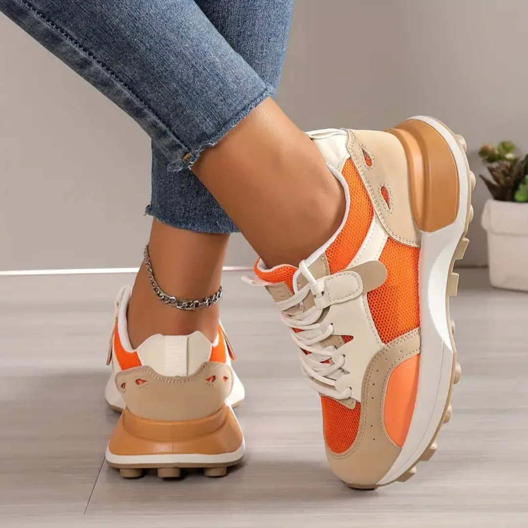 Dames Sneakers - Synthetisch - Lage Sneaker Met Chunky Plateauzool