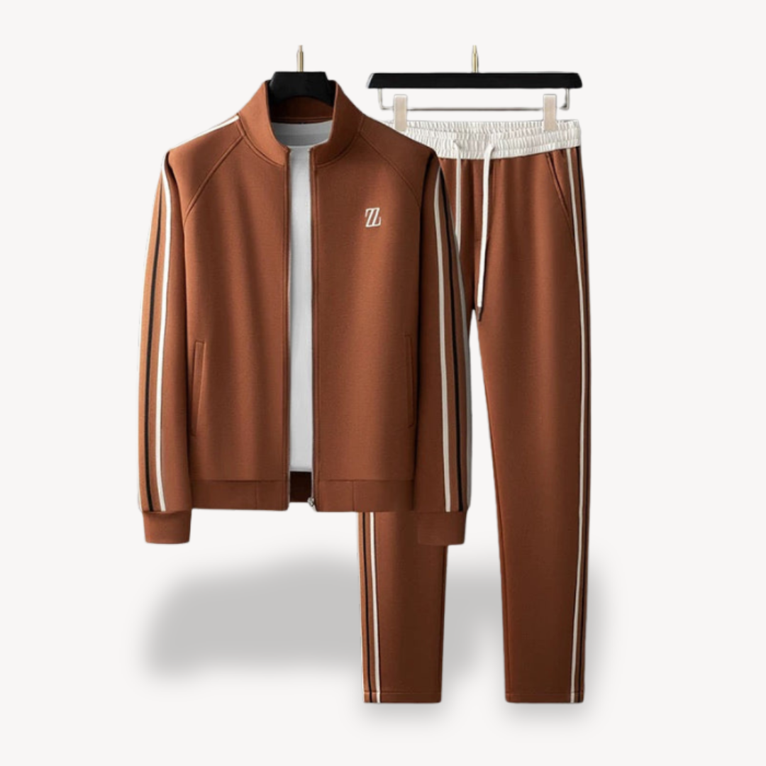 Heren Trainingspak – Slim Fit – Ademende Stretchstof – Zip Jack & Joggingbroek