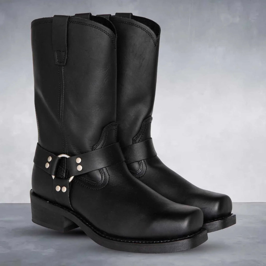 Uniseks Cowboylaarzen – Leren – Halverwege Kuit – Harness – Pull-On Westernstijl