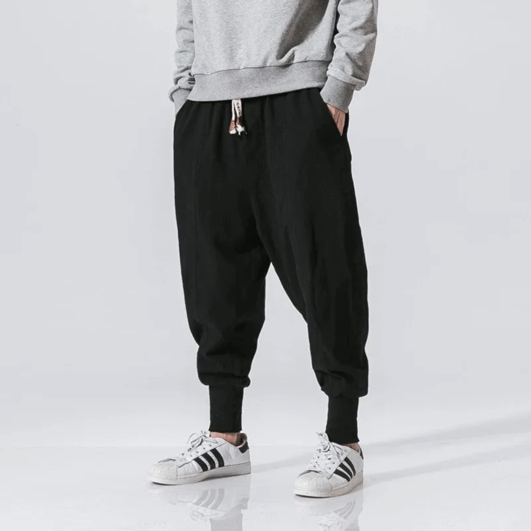 Heren Tapered Broek – Relaxed Fit – Ademend Katoenmix – Elastische Taille Casual