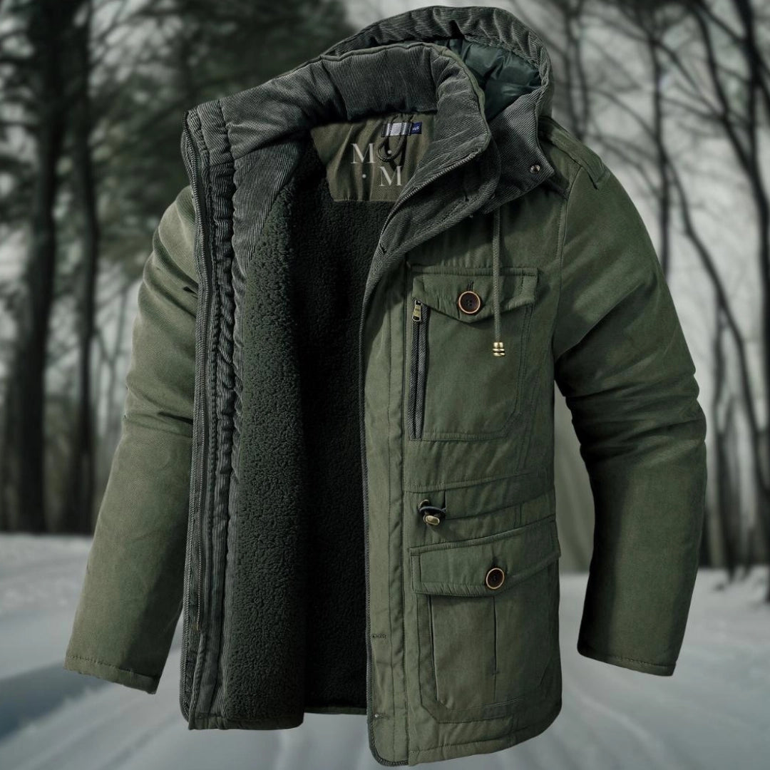 Heren Parka - Geweven Stof - Regular Fit - Mid-length - Capuchon Met Kraag