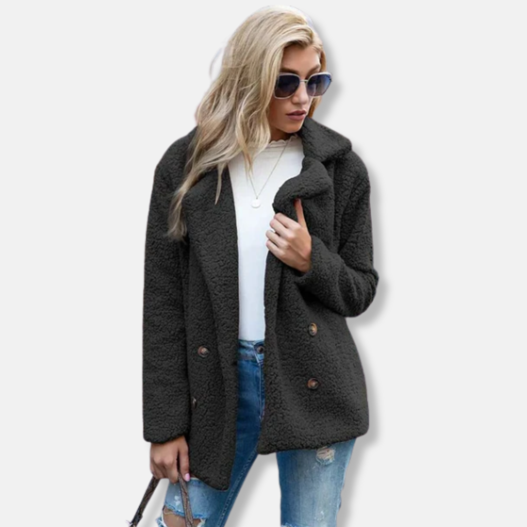 Dames Blazer - Bouclé - Double Breasted - Notchkraag - Lange Mouwen