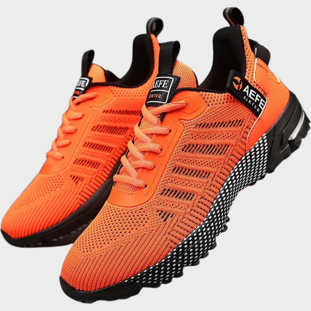 Heren Sportschoenen – Ademend Mesh – Soft Knit – Gripzool – Vetersluiting
