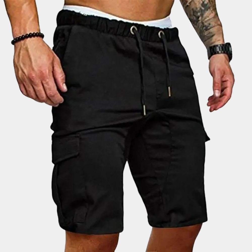 Heren Cargo Shorts – Relaxed Fit – Ademend Materiaal – Elastische Taille – Zijladen