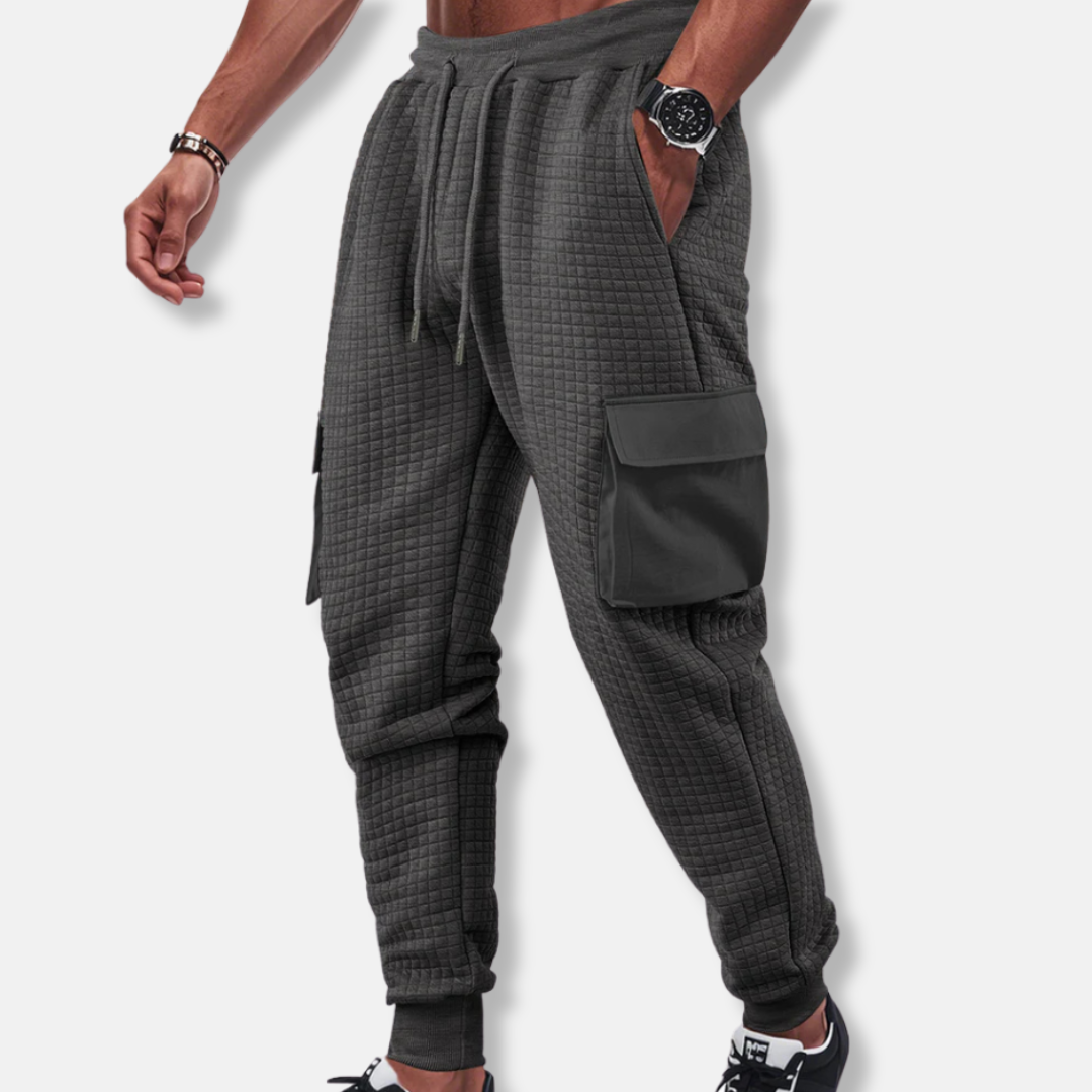 Heren Joggingbroek - Wafelstructuur - Relaxed Fit - Elastische Boorden
