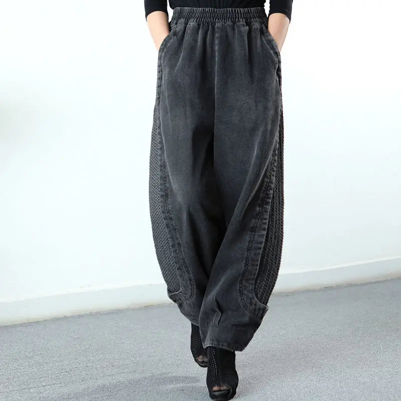 Dames Broek - Geweven Stof - Hoge Taille - Getailleerde Enkelwijdte