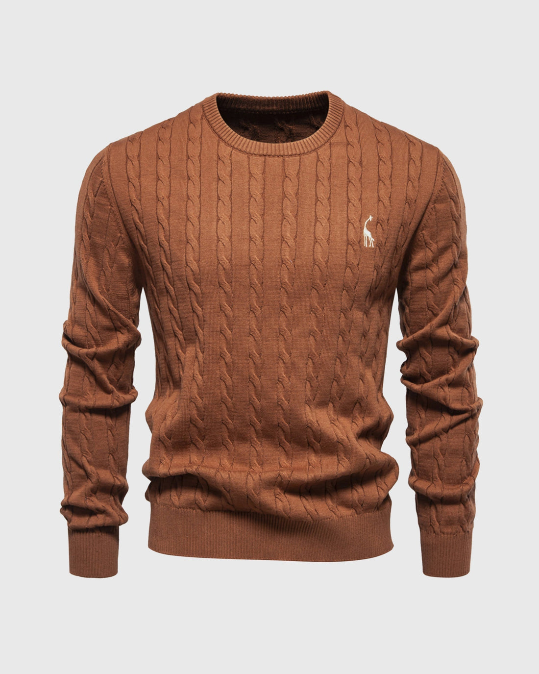 Heren trui – Kabelgebreid – Katoen – Regular fit – Ribboorden – Casual look
