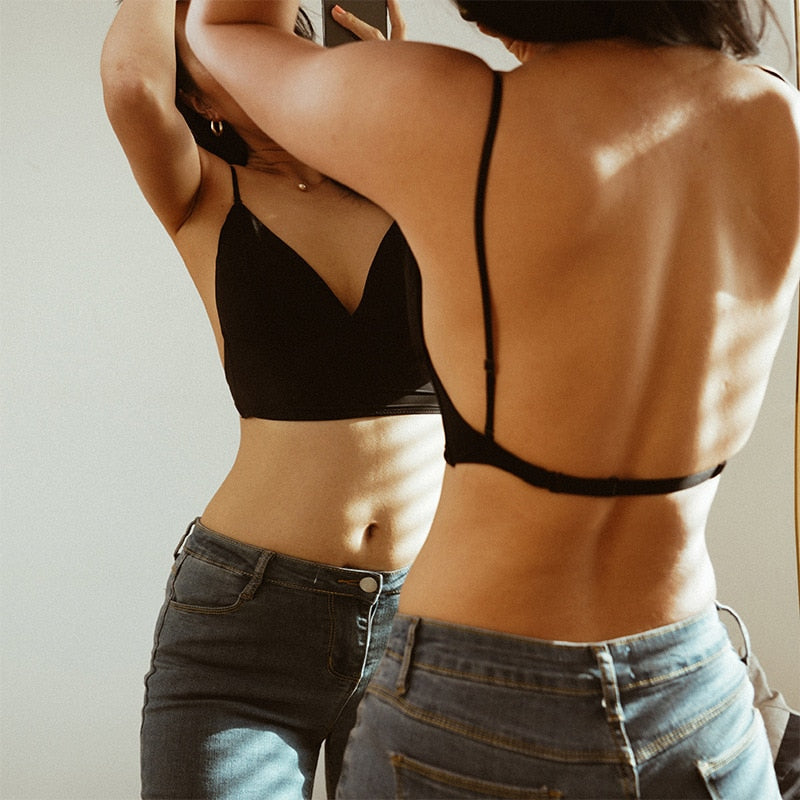 Dames Bralette – V-Hals – Lichte Support – Ademend Materiaal – Verstelbare Bandjes