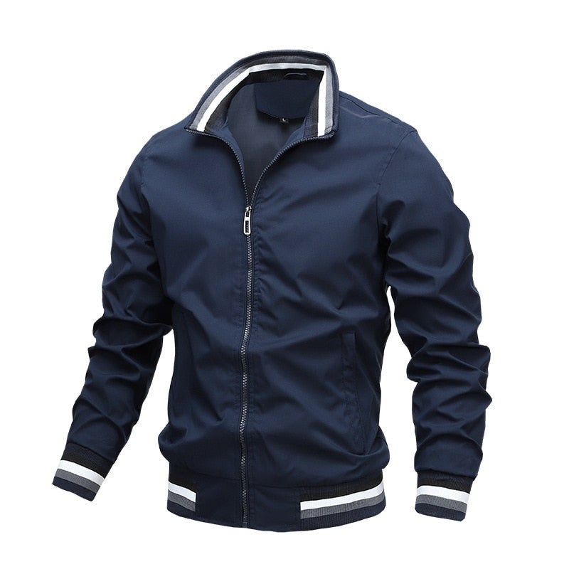 Heren Jack – Regular Fit – Lichtgewicht – Gladde Textuur – Ritssluiting – Ribboord