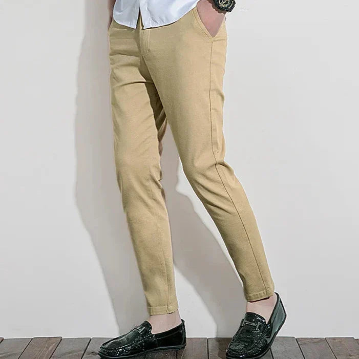 Heren Chino Broek – Slim Fit – 100% Katoen – Volledige Lengte – Zakelijk Casual