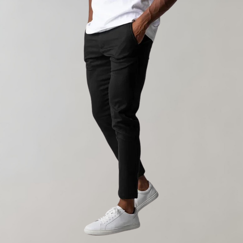 Heren chino broek – Slim fit – Tapered pijp – Ademend katoen – Casual stijl