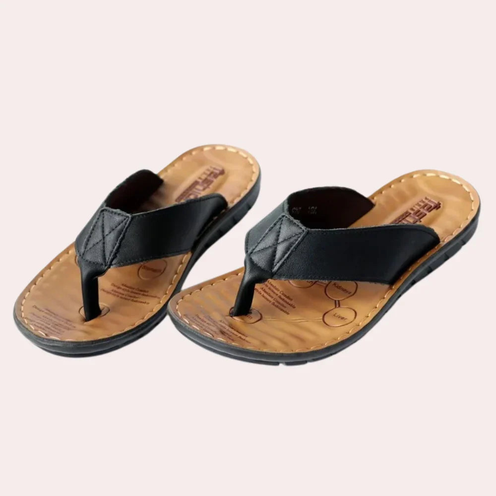 Heren Pantoffels – Open Teen – Slip-on Model – Ademend – Gevoerd Voetbed