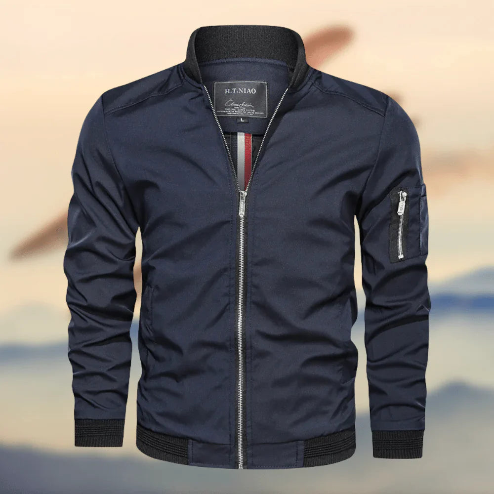 Heren Bomberjack – Regular Fit – Ribkraag – Zakkensluiting – Waterafstotend