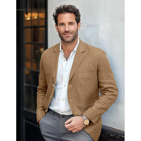 Heren Blazer – Slim Fit – Lichtgewicht – Notch Revers – Smart Casual Look