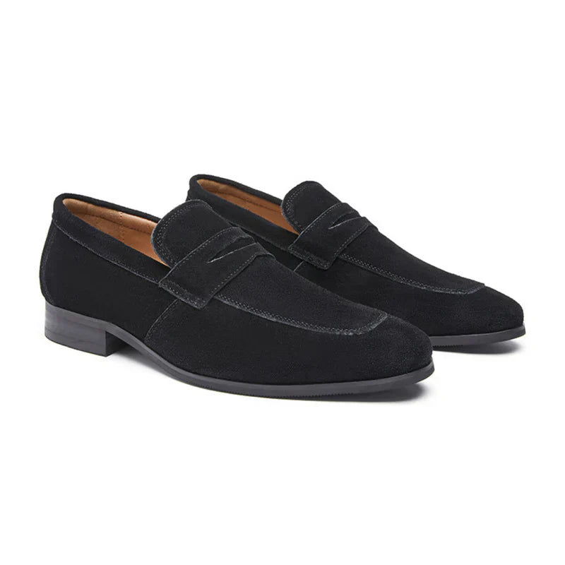 Herr Loafers – Mocka Look – Klassisk Passform – Instegssko Formell SKOR