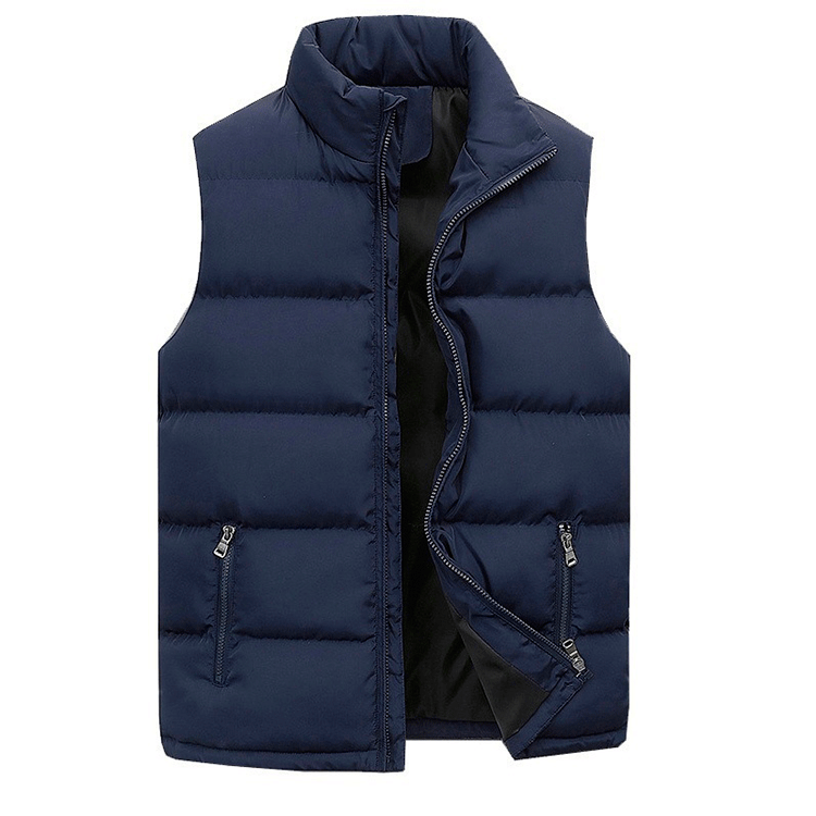 Heren Bodywarmer – Gewatteerd – Regular Fit – Hoge Kraag – Lichtgewicht met Ritszakken