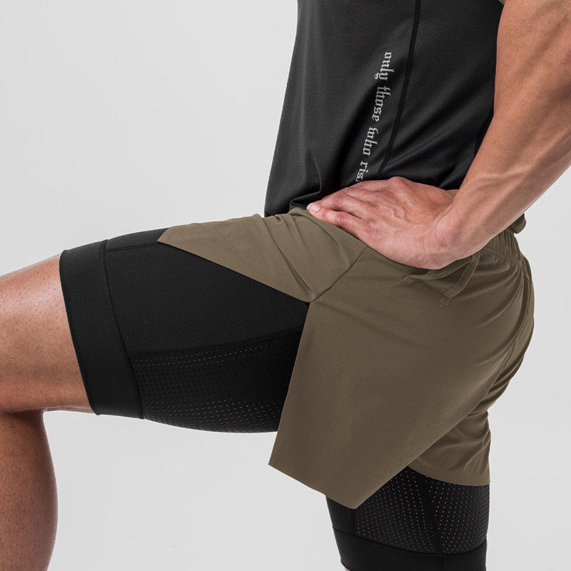 Heren Sportshort – Dubbele Laag – Compressievoering – Ademend en Flexibel Model
