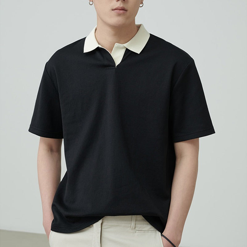 Heren poloshirt – 100% katoen – Regular fit – Korte mouw – Minimalistisch design