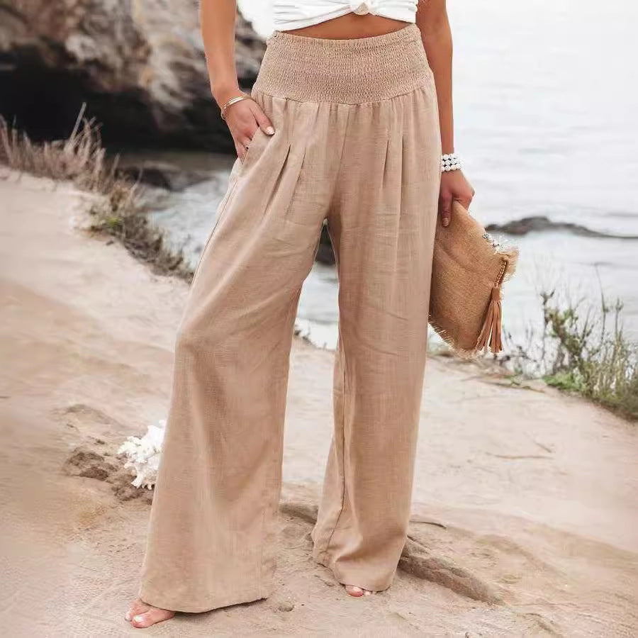 Dam Byxor – Vida Ben – Andningsbart Material – Elastisk Midja – Casual Passform