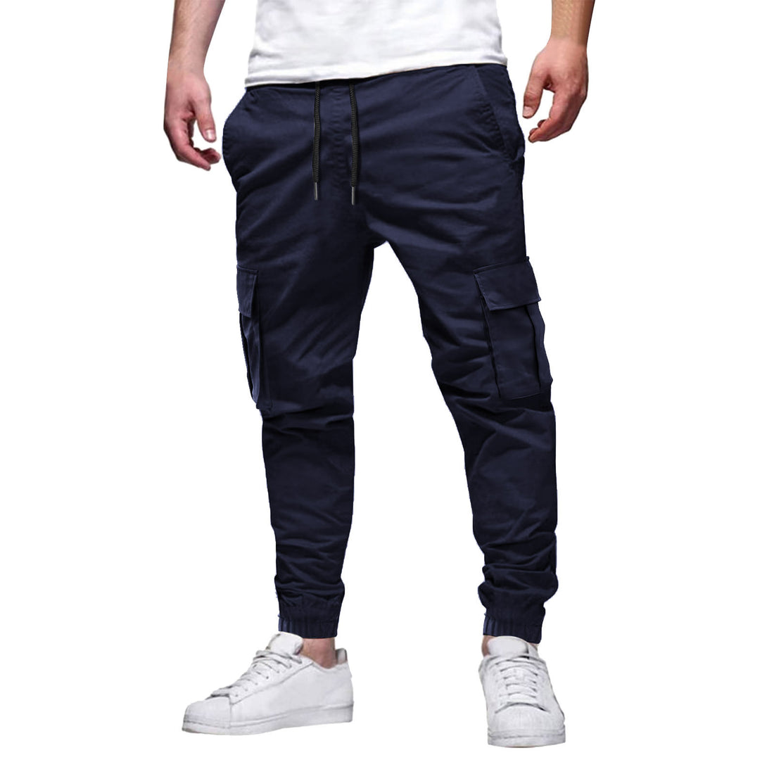 Cargobroek voor heren - Slim fit - Meerdere zakken - Geribbelde manchetten
