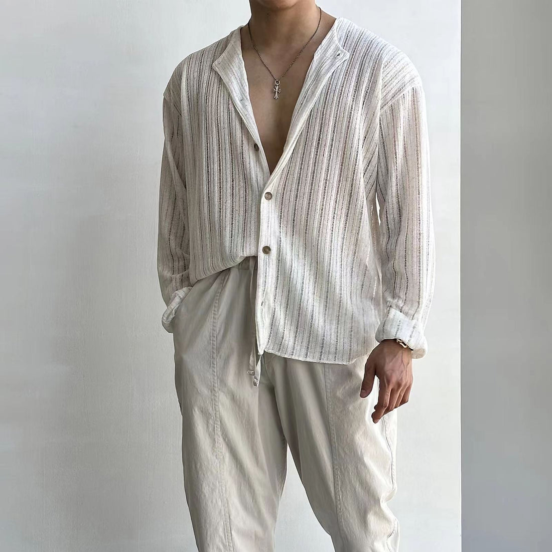 Heren Gebreid Vest – Lichtgewicht – V-Hals – Knoopsluiting – Ademend Slim Fit