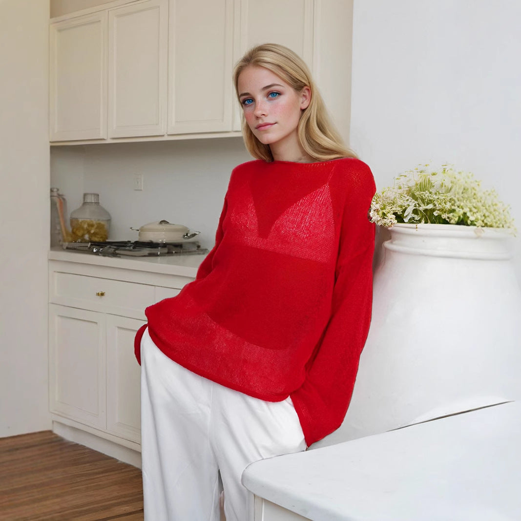 Damestrui – Oversized Pasvorm – Zachte Breikwaliteit – Lange Mouw – Ronde Hals