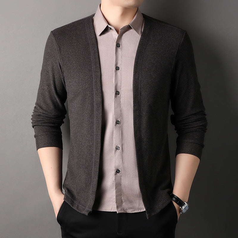 Heren Vest – Slim Fit – Fijngebreid – Open Voorzijde – Zakelijke Casual Look
