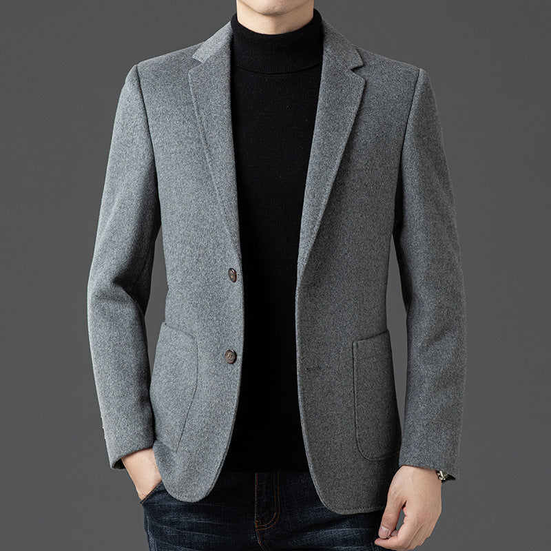 Heren Blazer – Slim Fit – Wol – Twee Knoopsluiting – Notch Revers – Zakelijk Casual